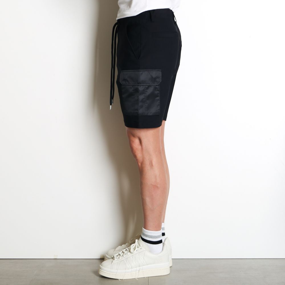 DARRELL CARGO SHORTS - BLACK / カーゴ ショートパンツ / RC40-HP-005