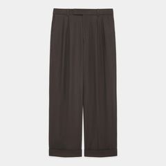 DOUBLE PLEATED SEMI EASY TROUSERS - CHARCOAL / 60/2オーガニック強燃ボイル3/2ツイル - ダブルプリーテッドセミイージートラウザーズ / A26A16PT01C