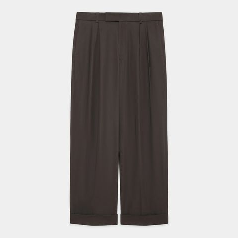 DOUBLE PLEATED SEMI EASY TROUSERS - CHARCOAL / 60/2オーガニック強燃ボイル3/2ツイル - ダブルプリーテッドセミイージートラウザーズ / A26A16PT01C