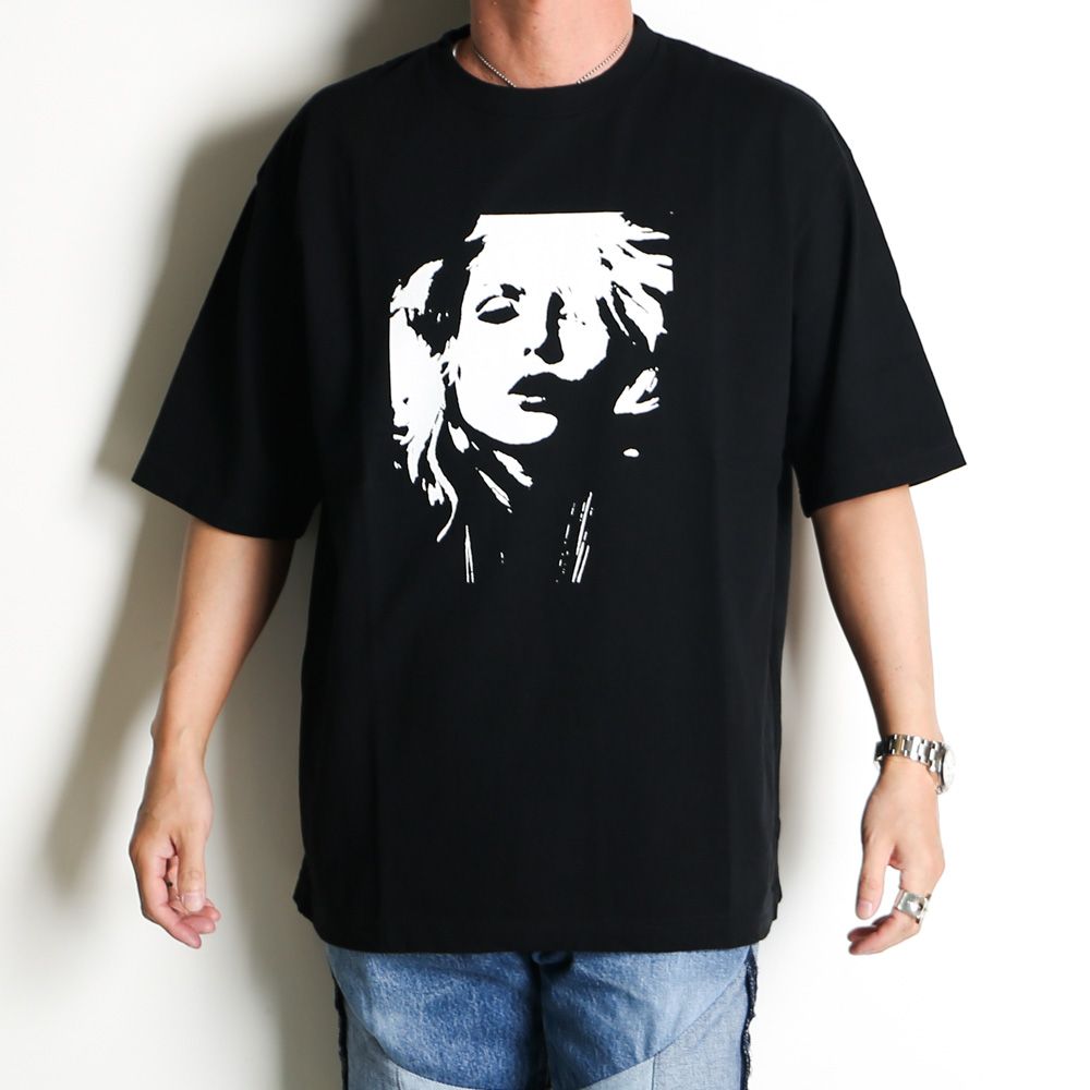MINEDENIM - Monochrome Two tone Face Crewneck T-SH - BLK