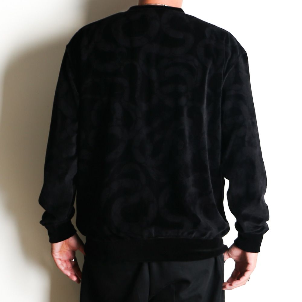 JQ VELOUR CREW NECK CS ＜SNAKE PATTERN＞ / スネークプリント ベロアカットソー / CL-25AW001SNK