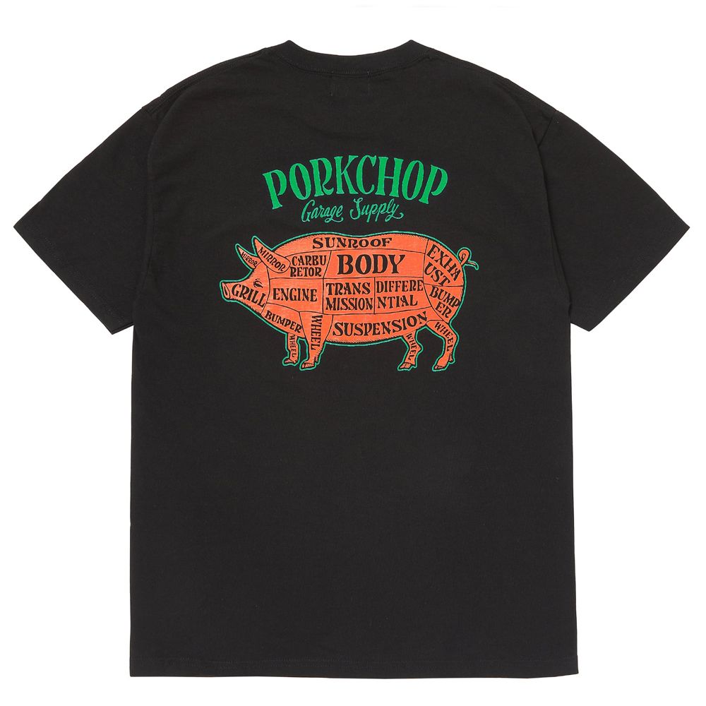 PORK BACK TEE - BLACK / ショートスリーブTシャツ
