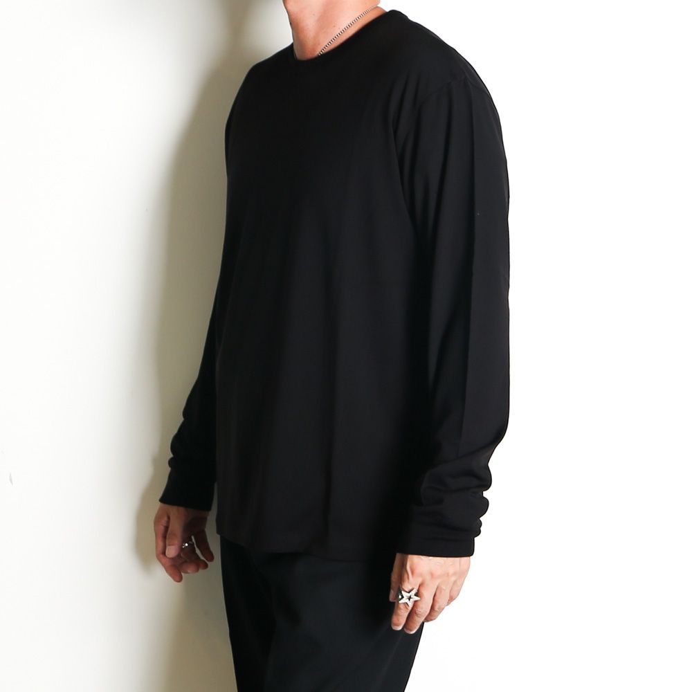 Relaxed Fit L/S Tee - Black / スーパー160sウール 防縮天竺 - リラックスドフィットL/S Tee / A26C12CS01C