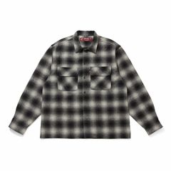 Wool Ombre Check L/S Shirt (26aw) - BLK / チェックシャツ / HS-100626