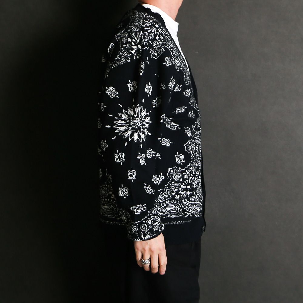Bandana Cardigan - BLK / バンダナ カーディガン / HC-030426