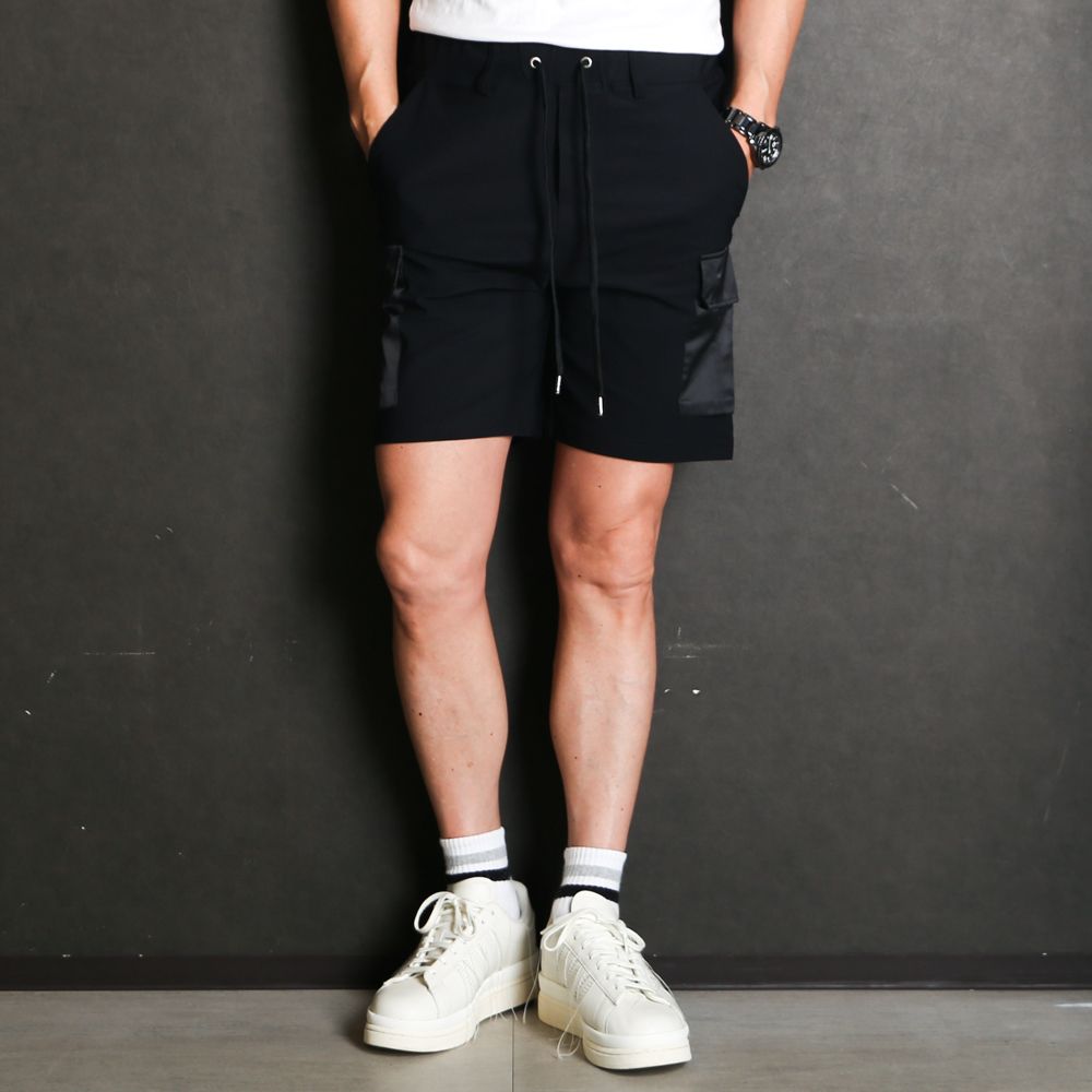 DARRELL CARGO SHORTS - BLACK / カーゴ ショートパンツ / RC40-HP-005