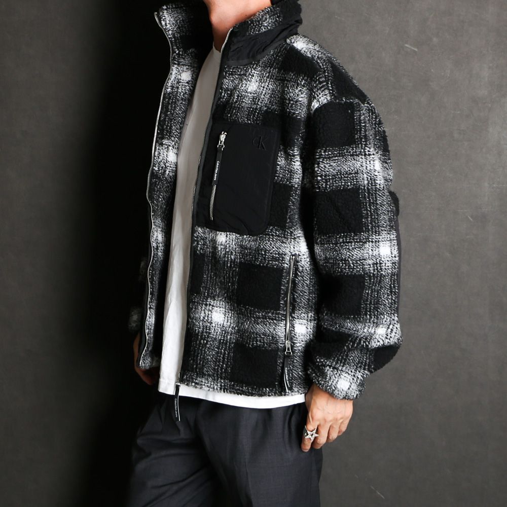 Calvin Klein Jeans - SHADOW PLAID JKT / チェック柄 スタンドカラー