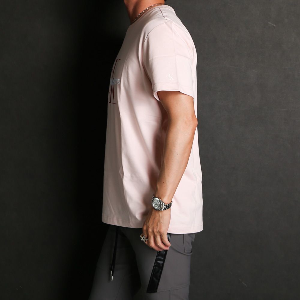 【ラスト1点-サイズS】 A- MONOGRAM EMBRO W/O BOX REG SS - SEPIA ROSE / Tシャツ / J320770