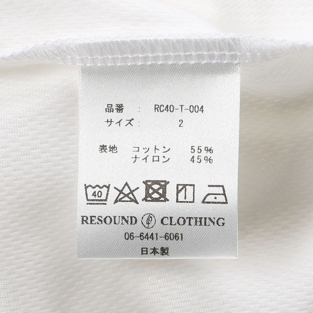 REV MESH OVER TEE - WHITE / オーバーサイズ メッシュTシャツ / RC40-T-004