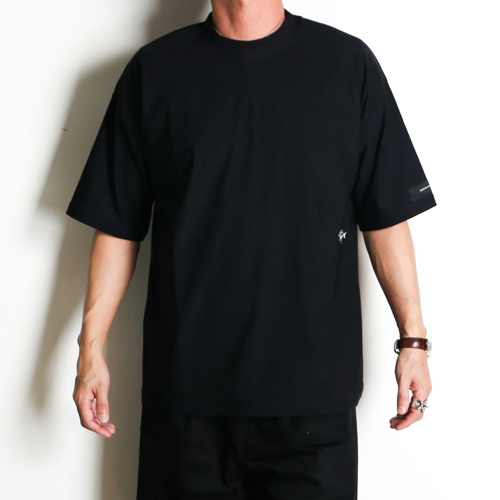 SIDE RC OVER TEE - BLACK / オーバーサイズ ナイロンTシャツ / RC39-T-004