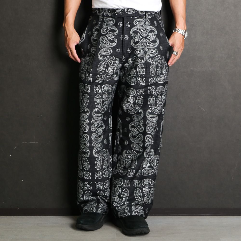 Wide utility trouser - Bandana jacquard / ワイドパンツ - バンダナ ジャガード / SN-537A