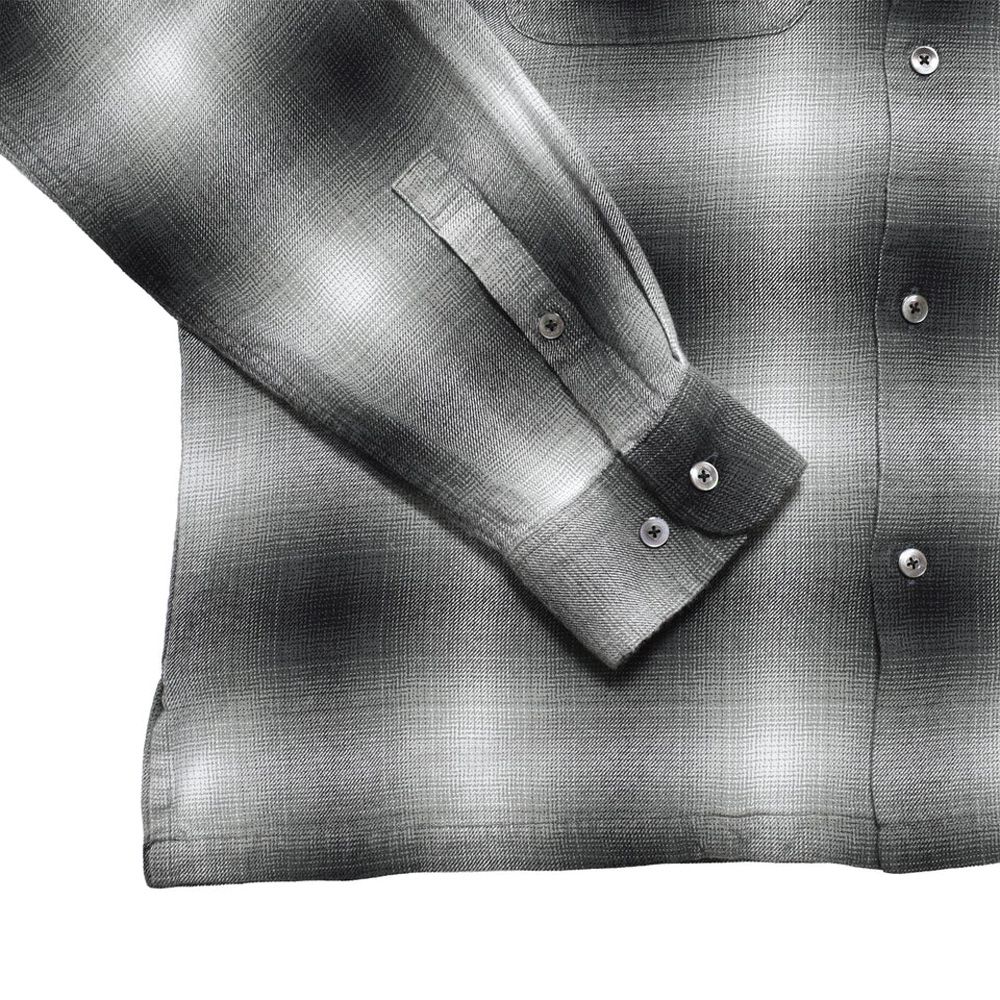 R.Flannel Ombre Open Collar SH - BLT / 2604-5002