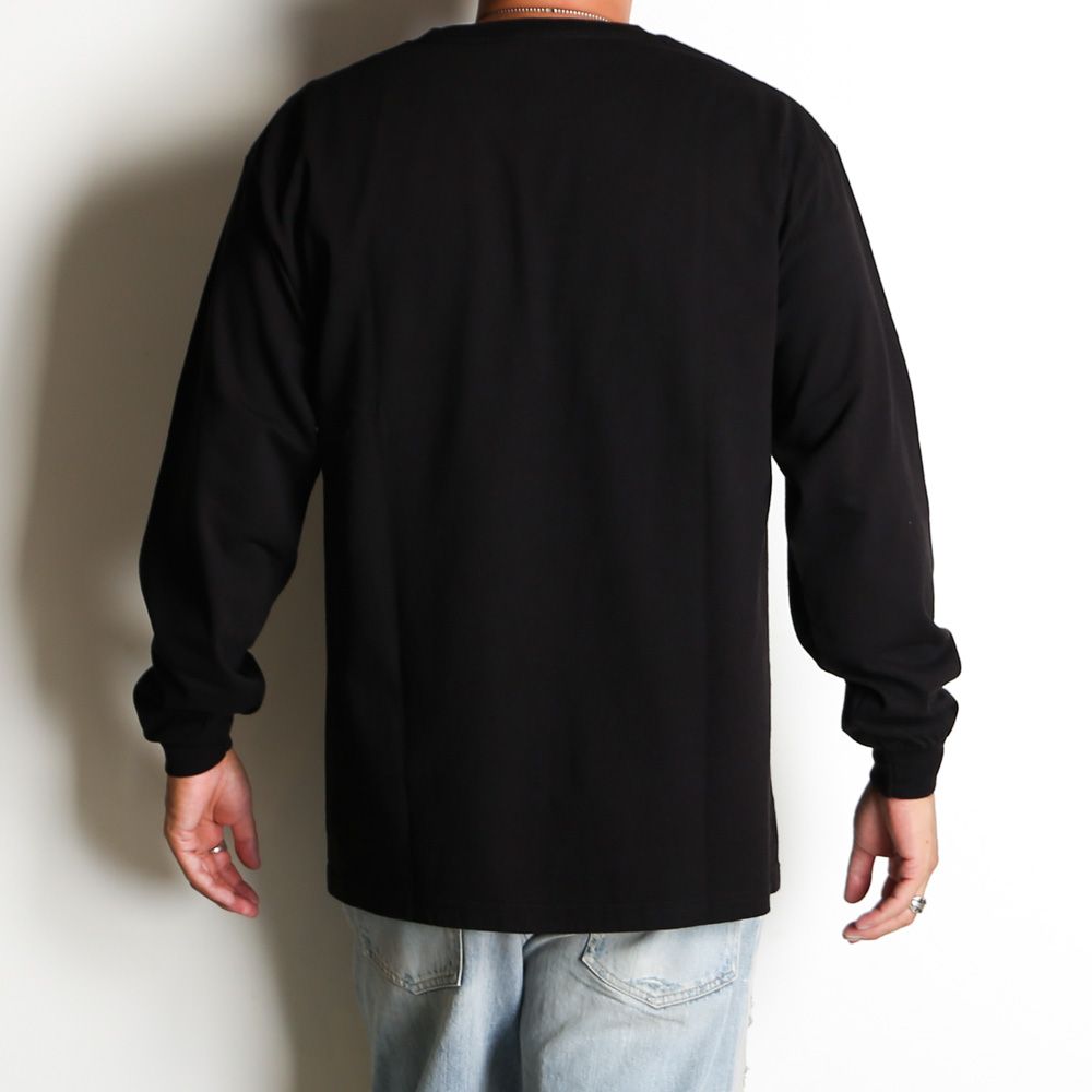 MASSES - T-SHIRT L/S JOINT - Black × Red / ロングスリーブ T