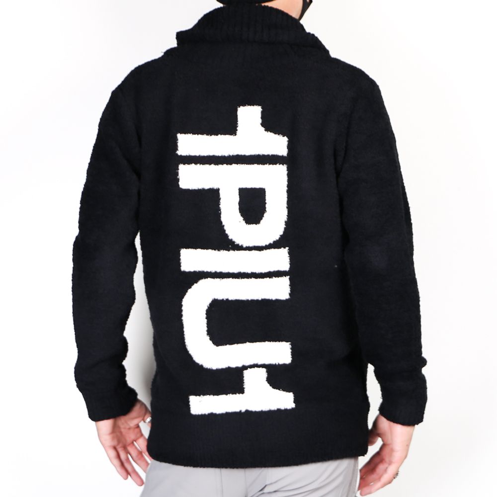 LOGO KNIT SHAWL CARDIGAN / ビッグロゴ ニットショールカーディガン / USK-20011