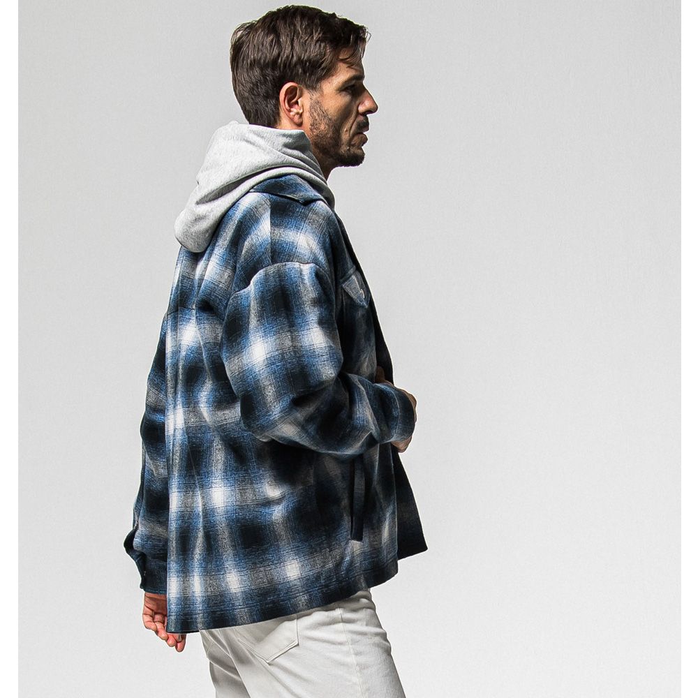 flannel check JK - BLUE / フランネルチェック CPOジャケット / RC38-JK-007