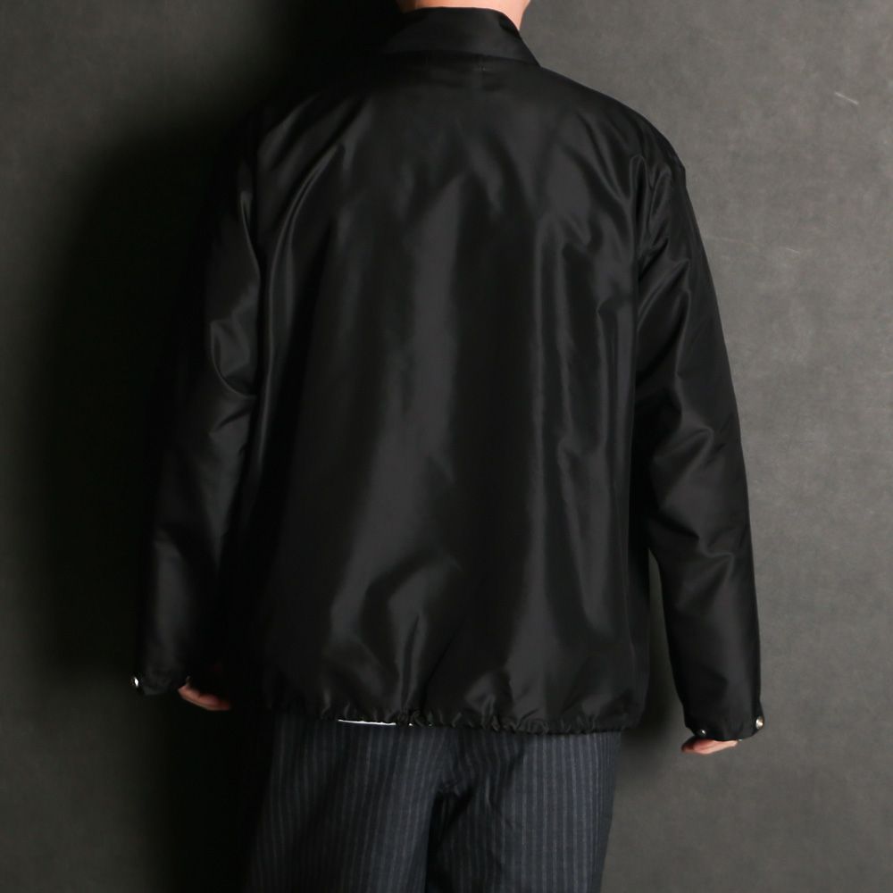 【ラスト1点-サイズ2】 COACH JACKET Ⅲ - BLACK / シルクタフタ - コーチジャケット / A26A12BL02C