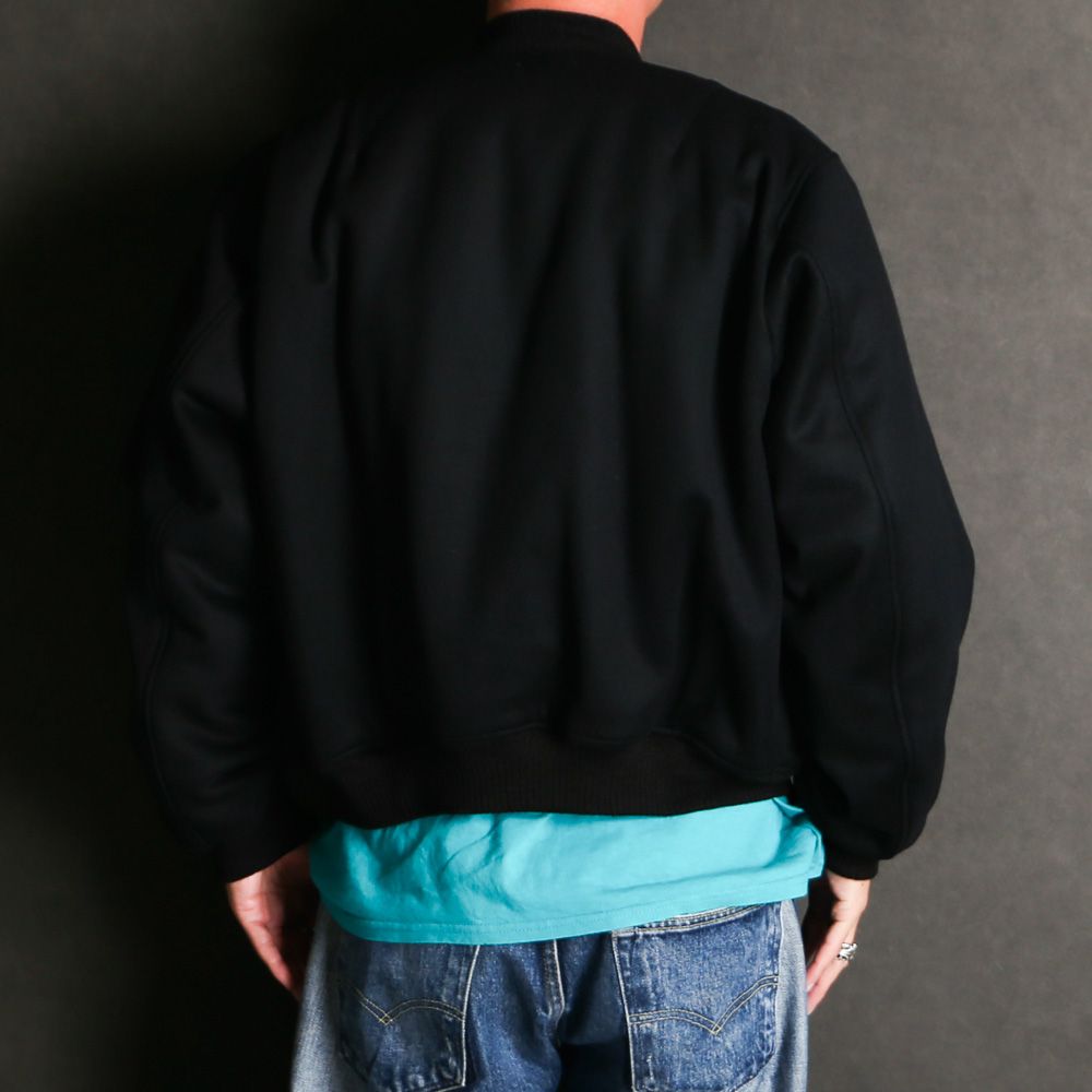 Wool  Melton Bomber JKT - BLK / 2511-9001