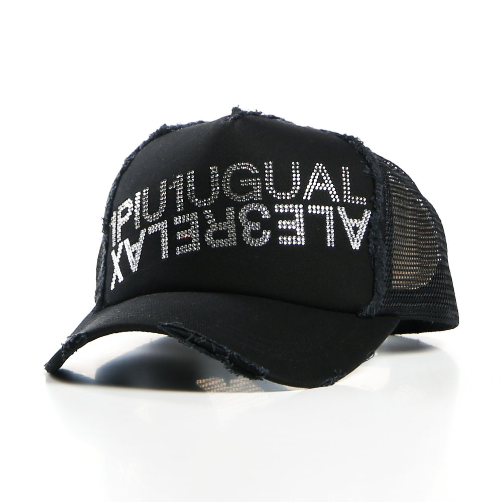 1PIU1UGUALE3 RELAX - DOUBLE LOGO RHINESTONE CAP / ダブルロゴ