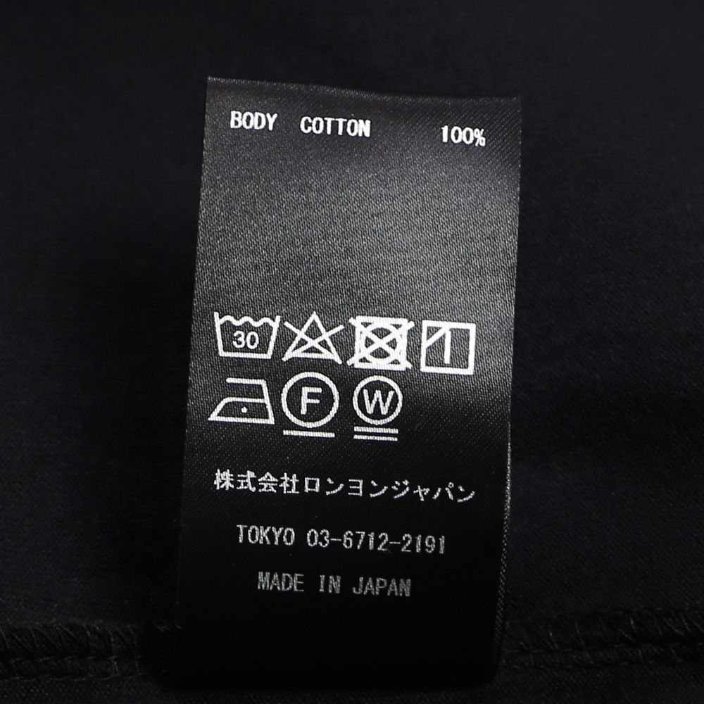 SANS SERIF LOGO L/S TEE - BLACK × WHITE / ロングスリーブTシャツ / 14178J-W