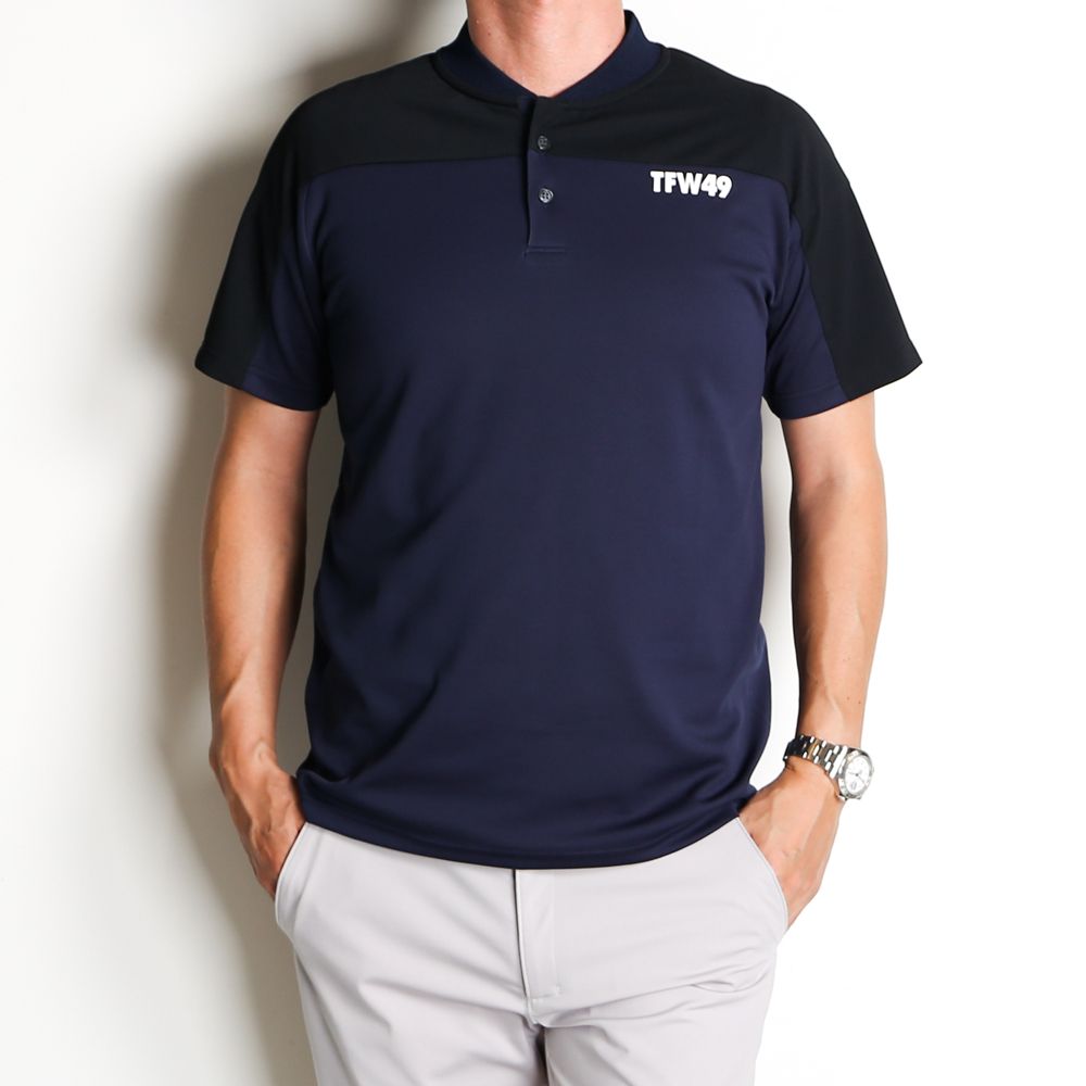 日本初の TFW49 COLLARLESS POLO カラーレスポロ ゴルフ ウエア(男性用