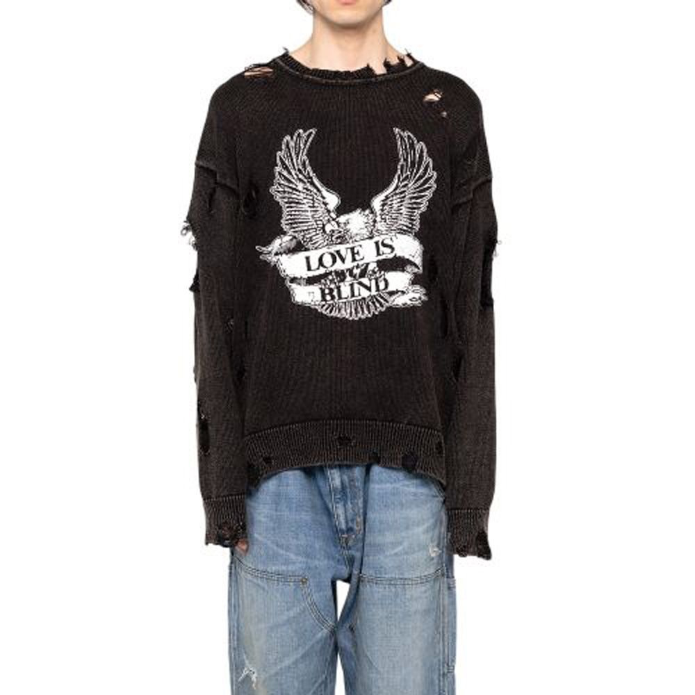 KAMIYA ブリーチドニットセーター KAMIYA（カミヤ）の「Bleach Print Knit Sweater（ニット