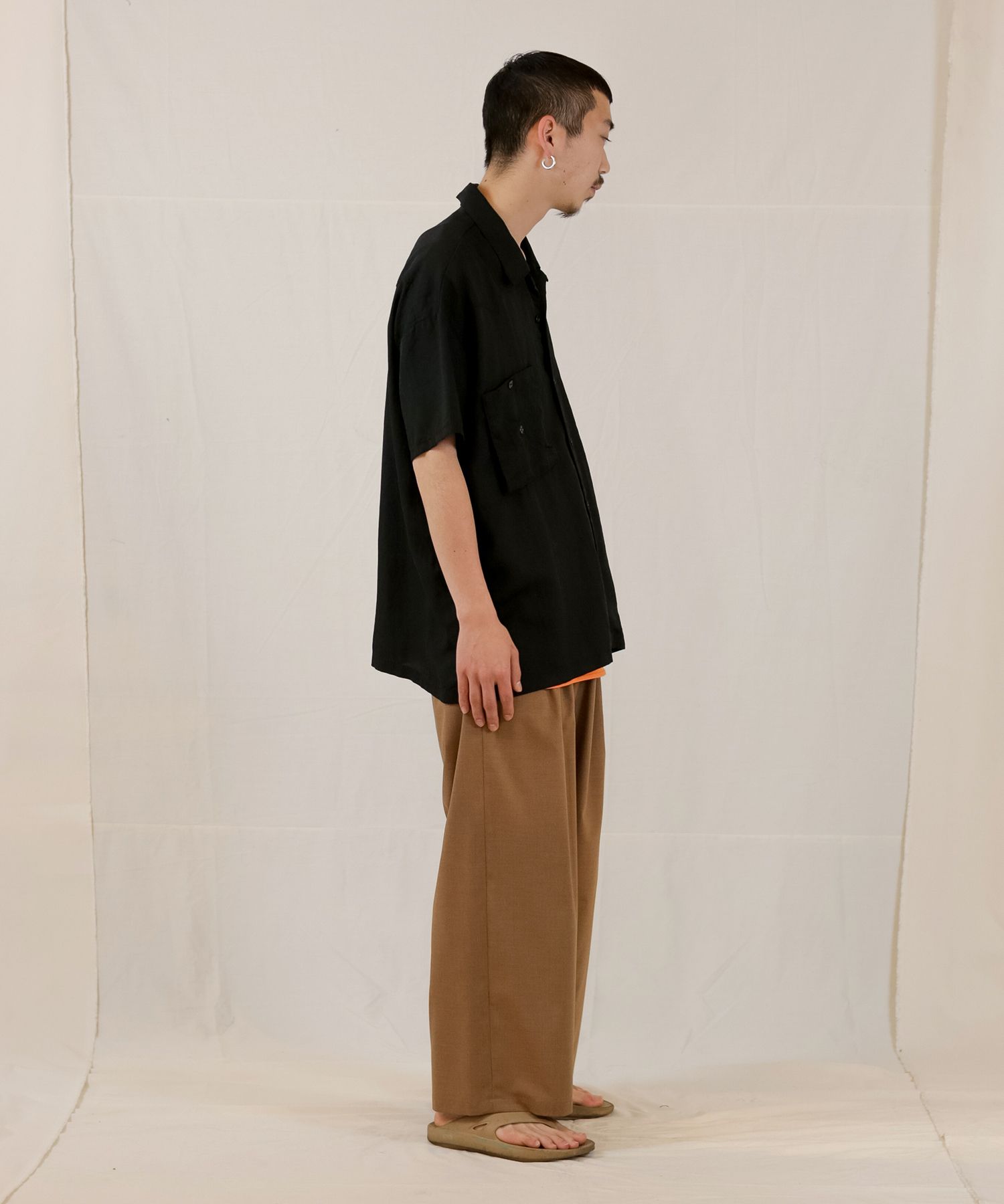 TE TWILL WIDE WESTERN H/S SH / ウエスタンヨーク ワイドシルエットシャツ / 379116