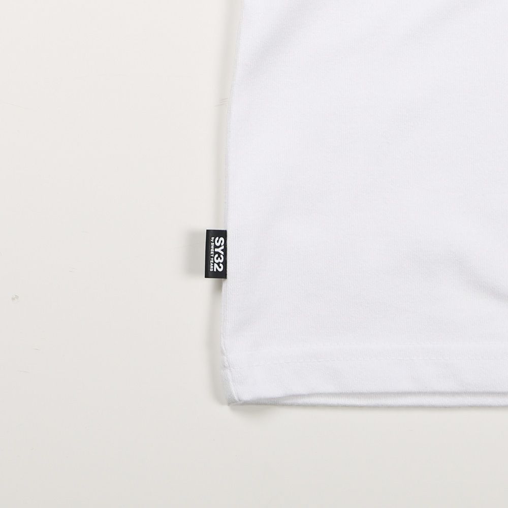 BACK SLASH BIG LOGO TEE - WHITE × BLACK / グラフィックTシャツ / 14154J-W