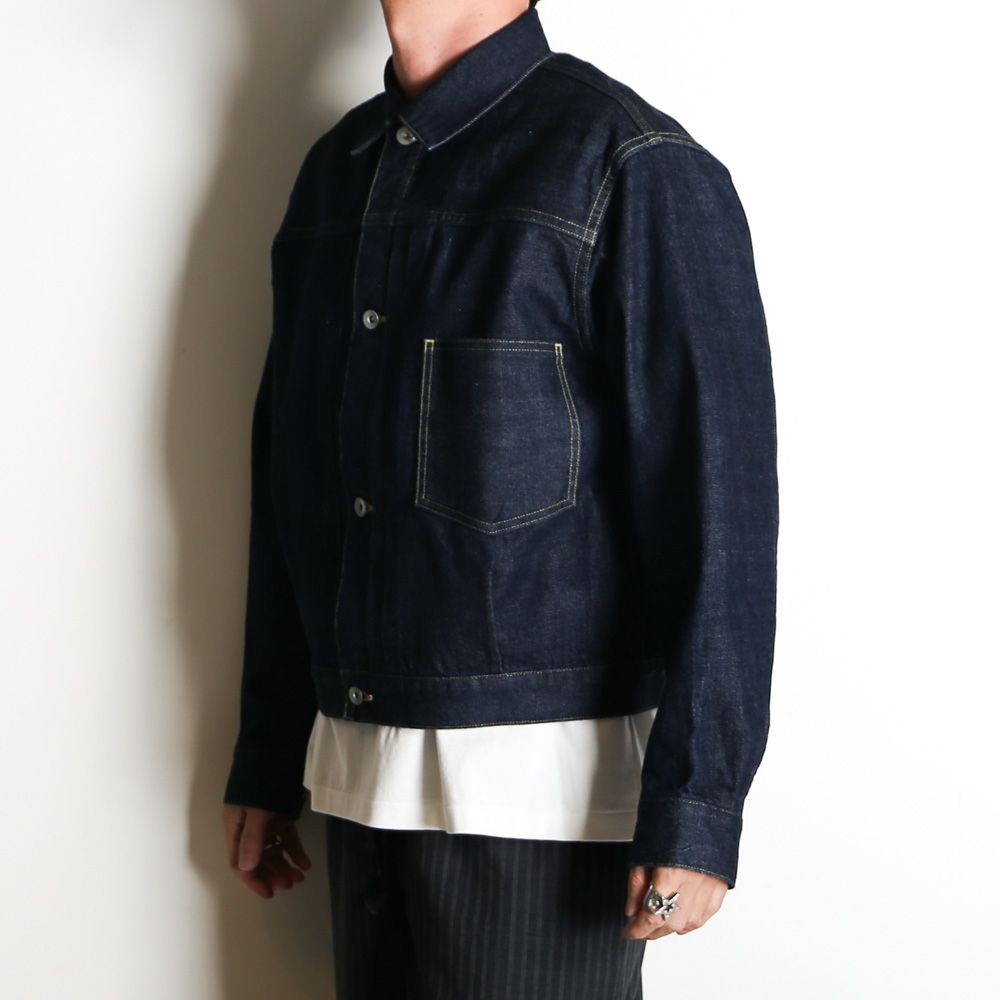 DENIM JACKET - INDIGO O.W / オーガニックコットン 13.5oz セルビッチデニム - TYPE-1 デニムジャケット / M26A10BL01C