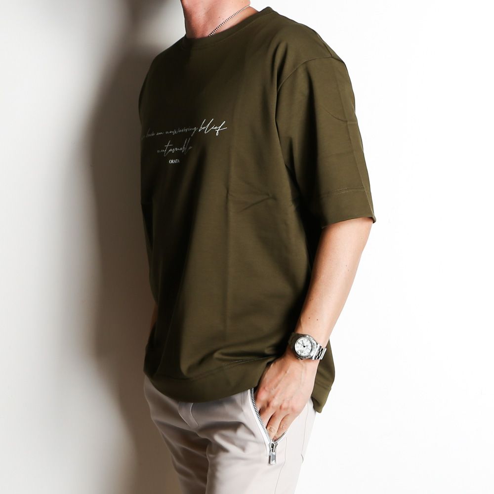 Cursive message T / メッセージロゴ オーバーTシャツ / OR1-T-001