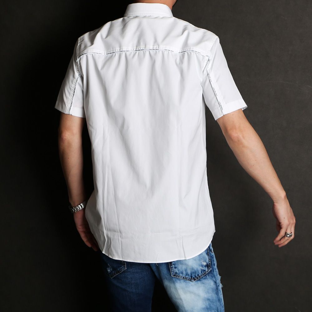 LOGO PIPING RELAXED SHIRT / 半袖シャツ / J323581
