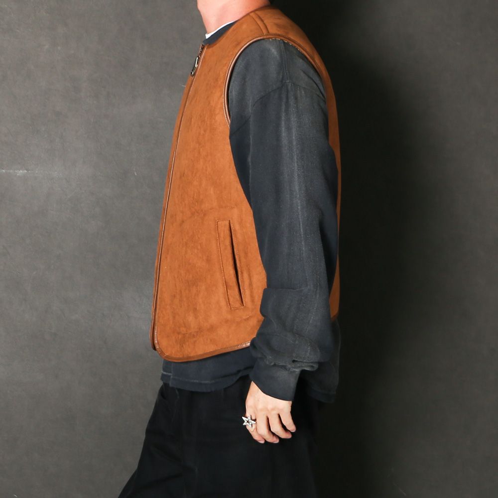 Vegan Mouton Vest - Brown  / GD0487