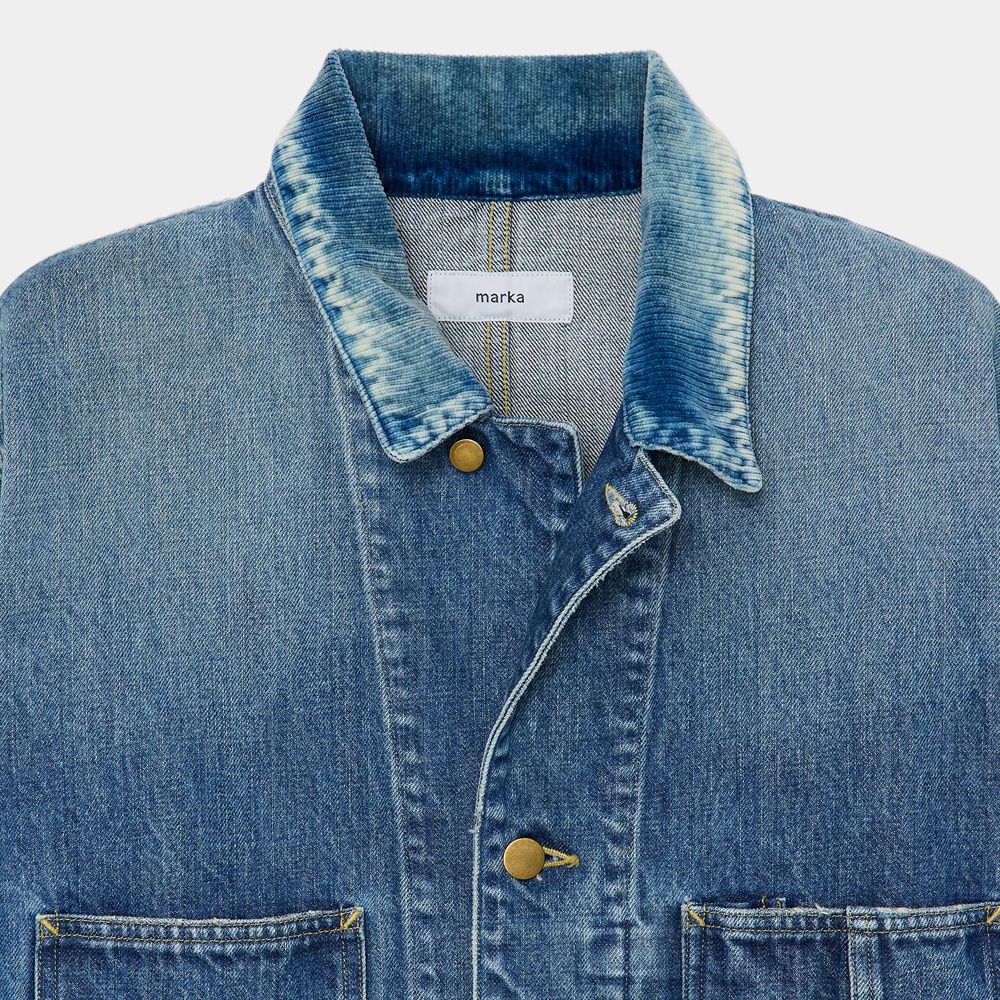 COVERALL JACKET - USED WASHED / オーガニックコットン 13.5oz セルビッチデニム - カバーオールジャケット / M25C02BL01C
