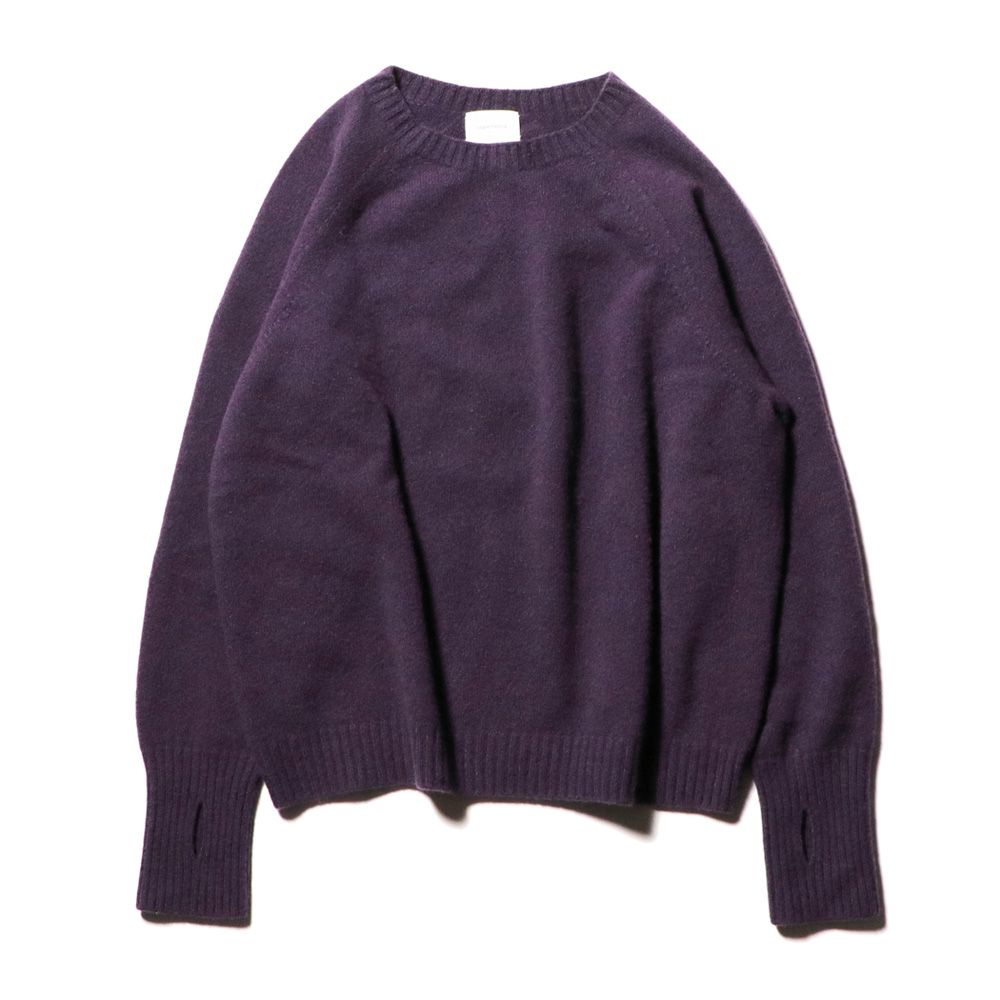 Seamless knit sweater - Wool & cashmere & silk / シームレス クルーネックセーター - ウール & カシミヤ & シルク / SN-592C