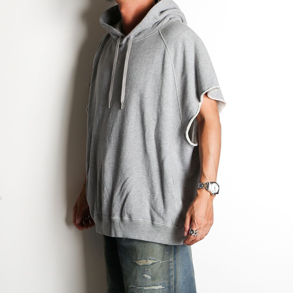 Cutoff Sleeve Big Hoodie / 2308-6003