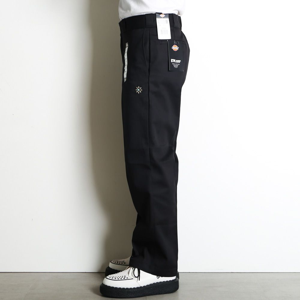 【ラスト1点-サイズ30inch】 Dickies Pants 874 #Flower Turquoise - Black / ワークパンツ / BTZAB320