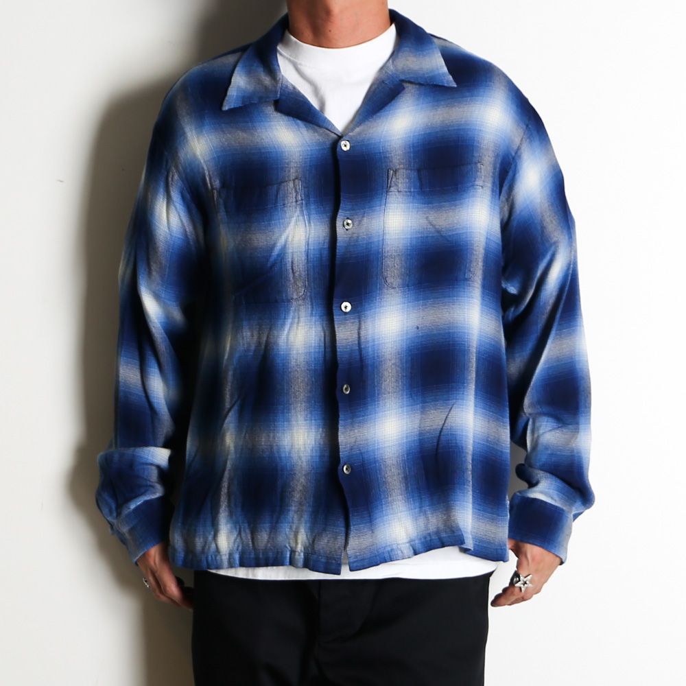 R.Flannel Ombre Open Collar SH - BPT / 2604-5002