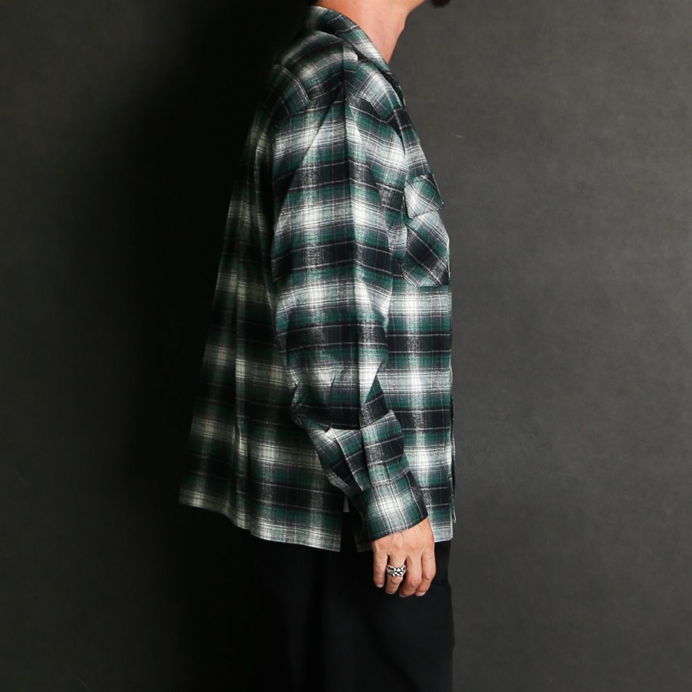 Check L/S Shirt (26aw) - Green / チェックシャツ / HS-080326