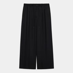 TRIPLE PLEATED EASY TROUSERS - BLACK / 60/2オーガニック強燃ボイル3/2ツイル - トリプルプリーテッドイージートラウザーズ / A26A16PT02C (3月中旬～下旬入荷予定)