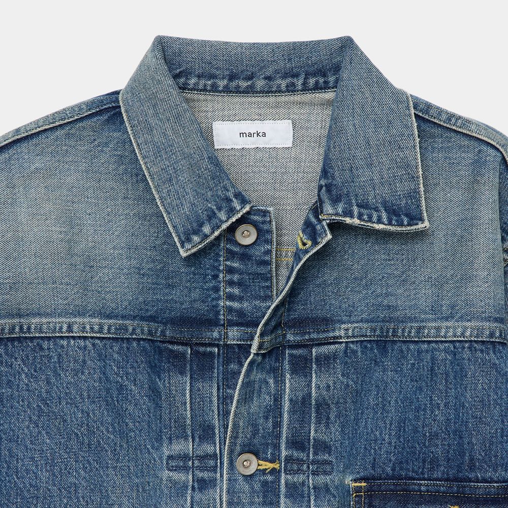 TYPE-1 DENIM JACKET - USED WASHED / オーガニックコットン 13.5oz セルビッチデニム - TYPE-1 デニムジャケット / M25C02BL02C