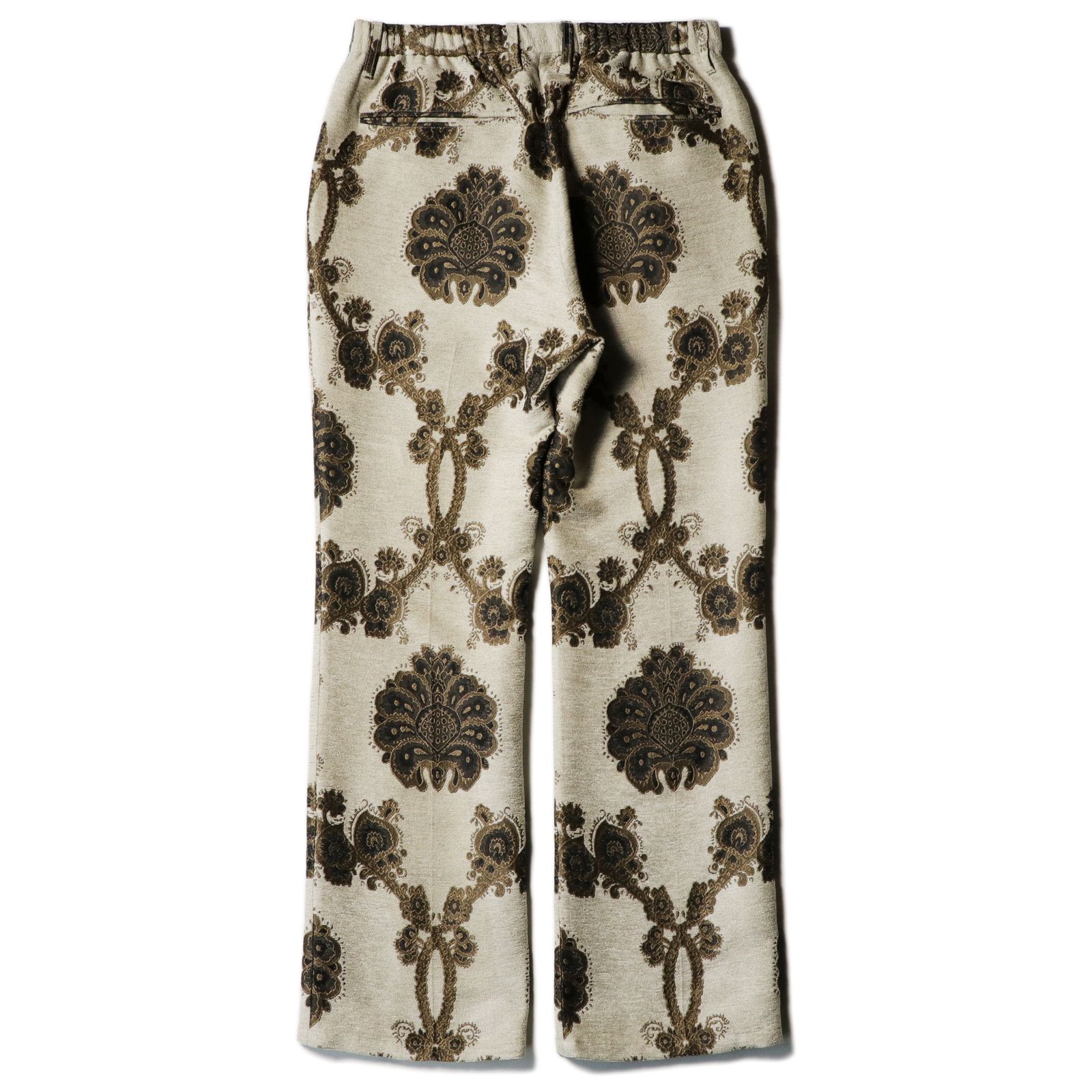 Flare fit utility trouser - Velvet jacquard / フレアパンツ - ベルベットジャガード / SN-492B