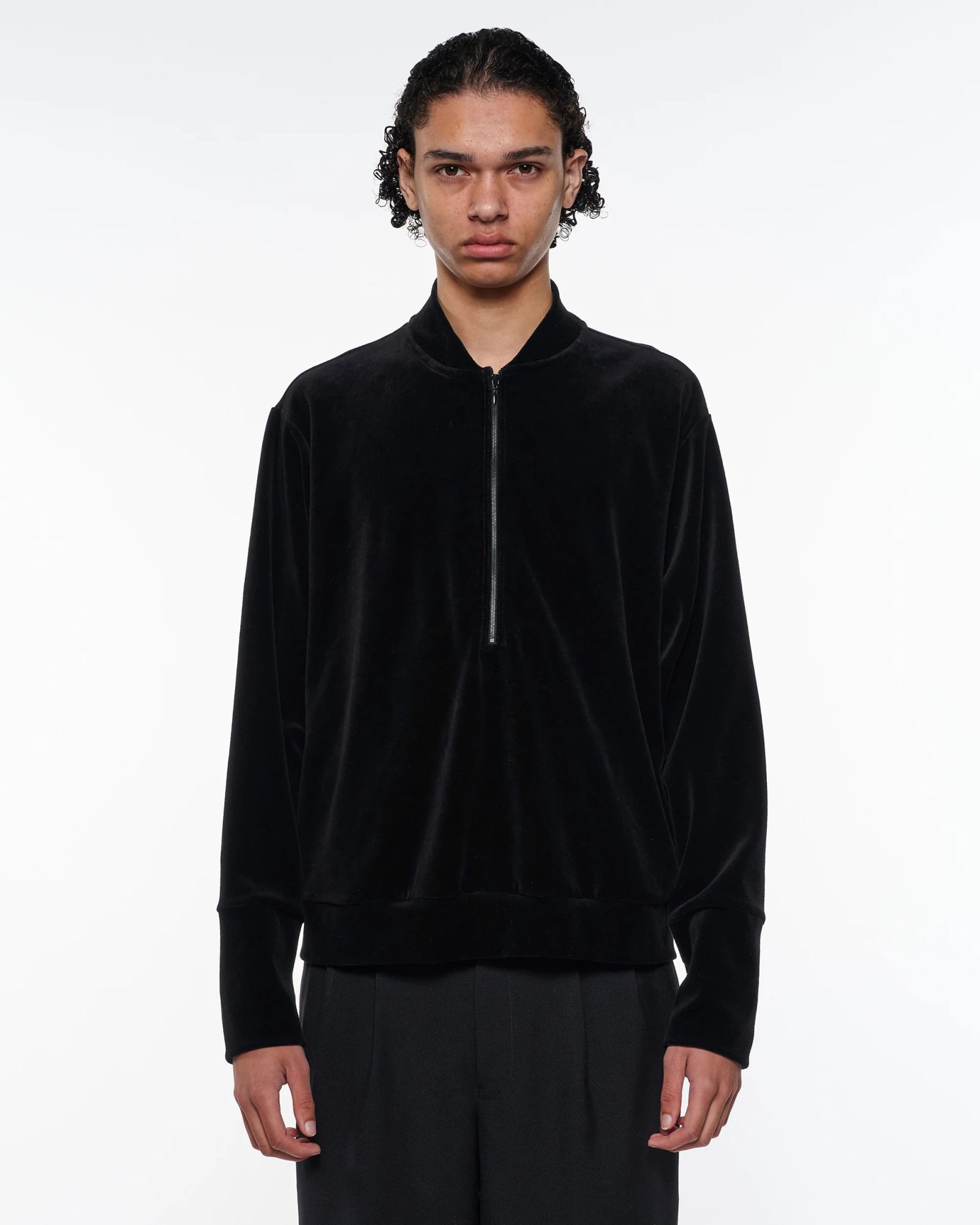 marka - Half Zip Track Jacket - dark navy / オーガニッ