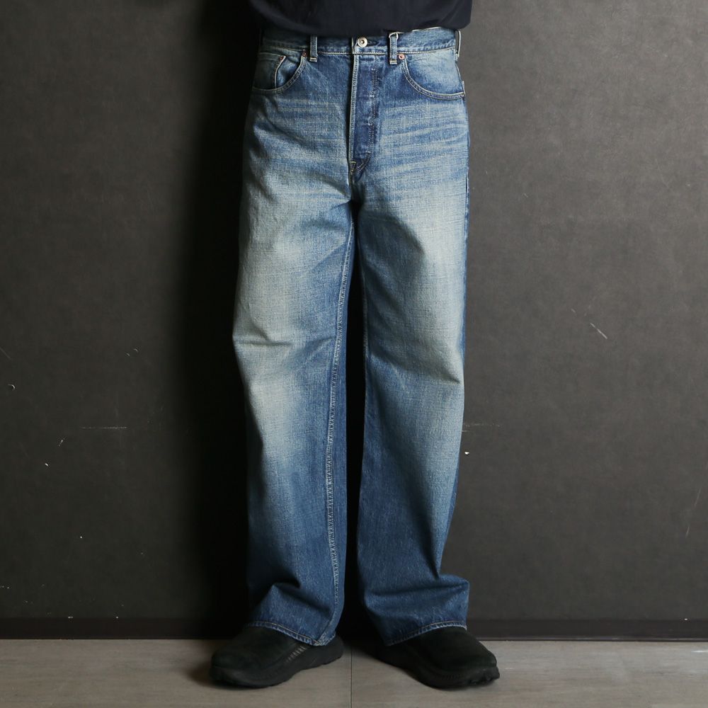 CLEAN CYLINDER FIT JEANS - INDIGO V.W / オーガニックコットン 13.5oz セルビッチデニム - クリーンシリンダーフィットジーンズ / M26A10PT12C