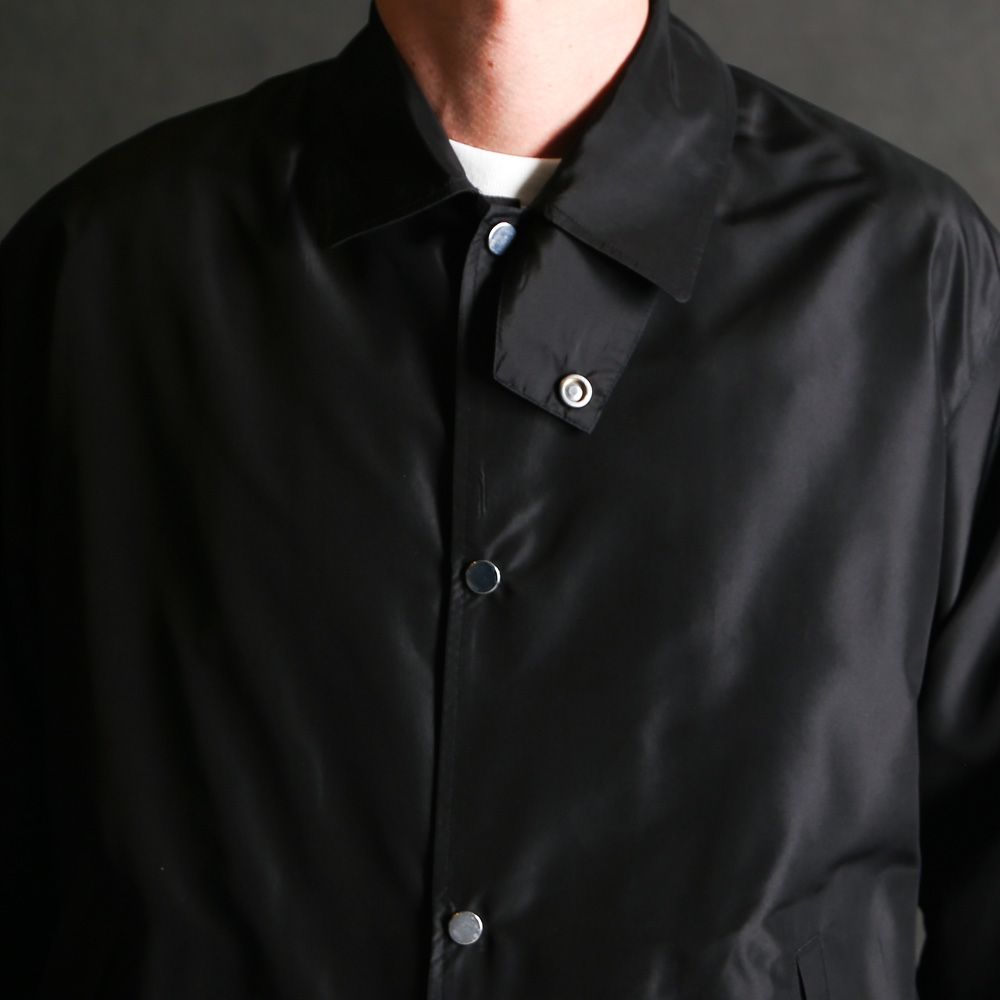【ラスト1点-サイズ2】 COACH JACKET Ⅲ - BLACK / シルクタフタ - コーチジャケット / A26A12BL02C
