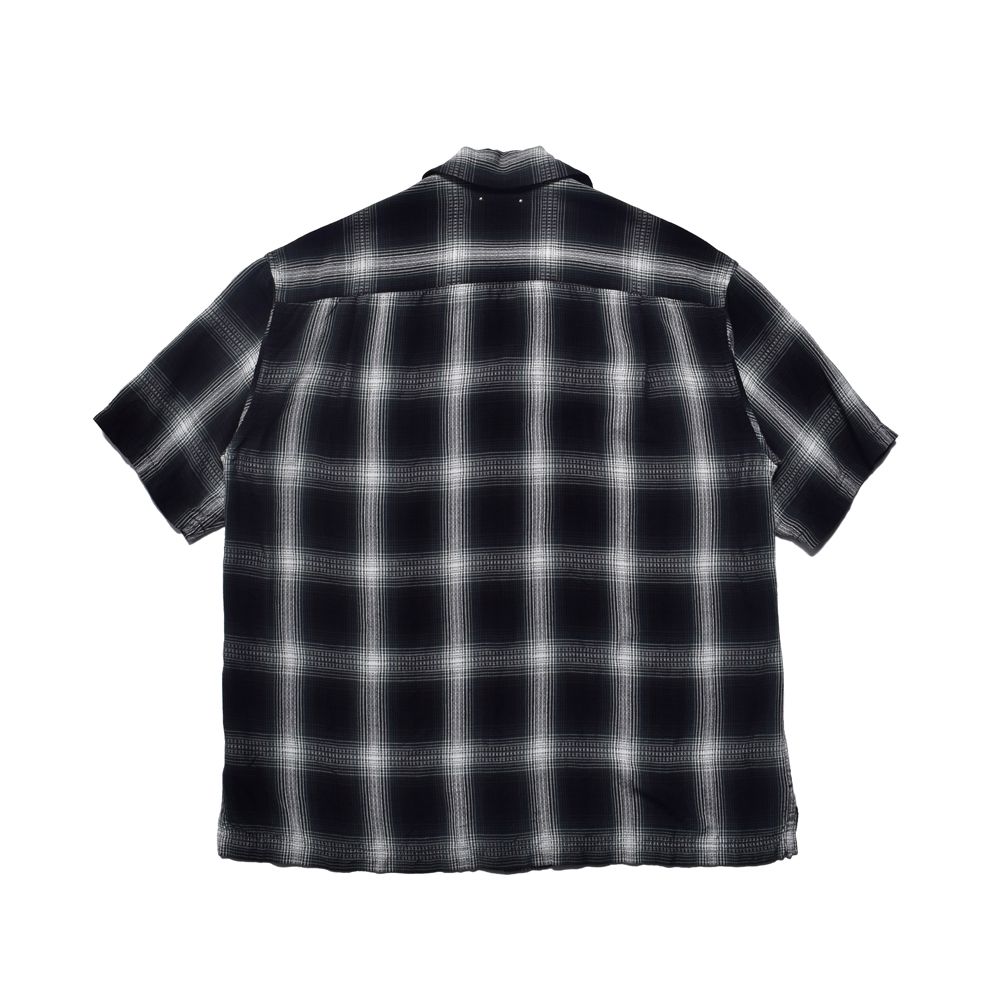 Rayon Dobby Plaid S.S Open Collar SH - BLT / 2604-5004