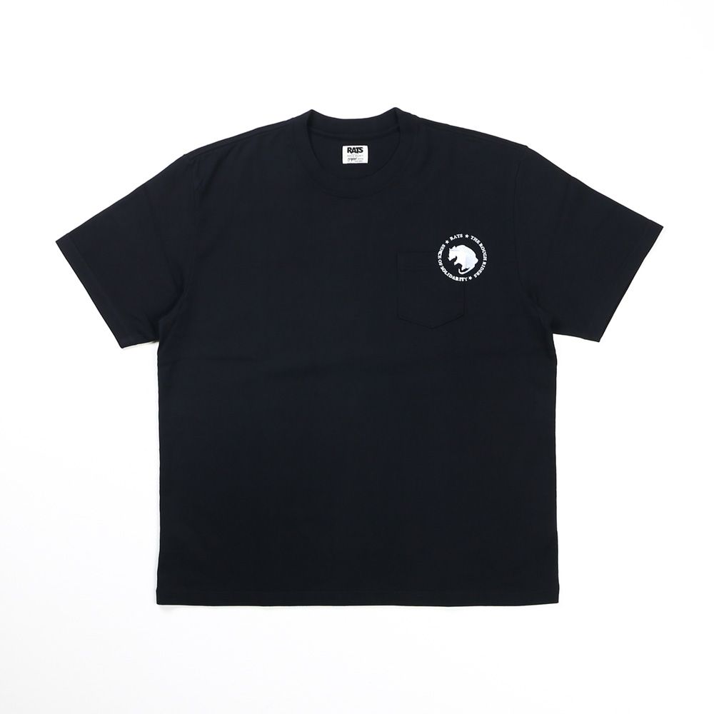 RATS - CIRCLE POCKET TEE - BLACK / Tシャツ / 24'RT-0601