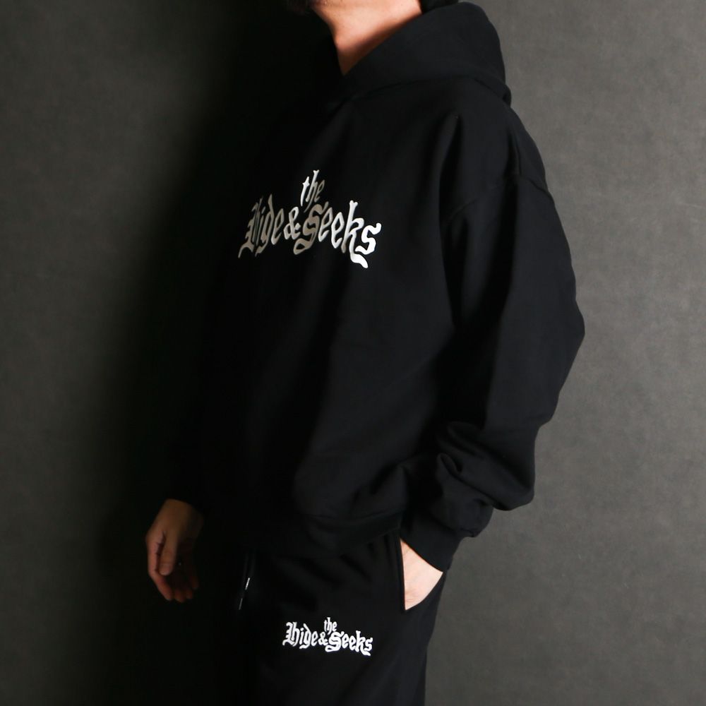 【ラスト1点-サイズM】 " HIDEANDSEEK × Toru Nishiura " / The H&S Hooded Sweat Shirt - BLK / プルオーバーパーカー / H30th-010226