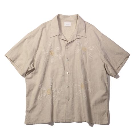 Aloha shirt - Big flowers embroidery / アロハシャツ - ビッグフラワーエンブロイダリー / SN-616B