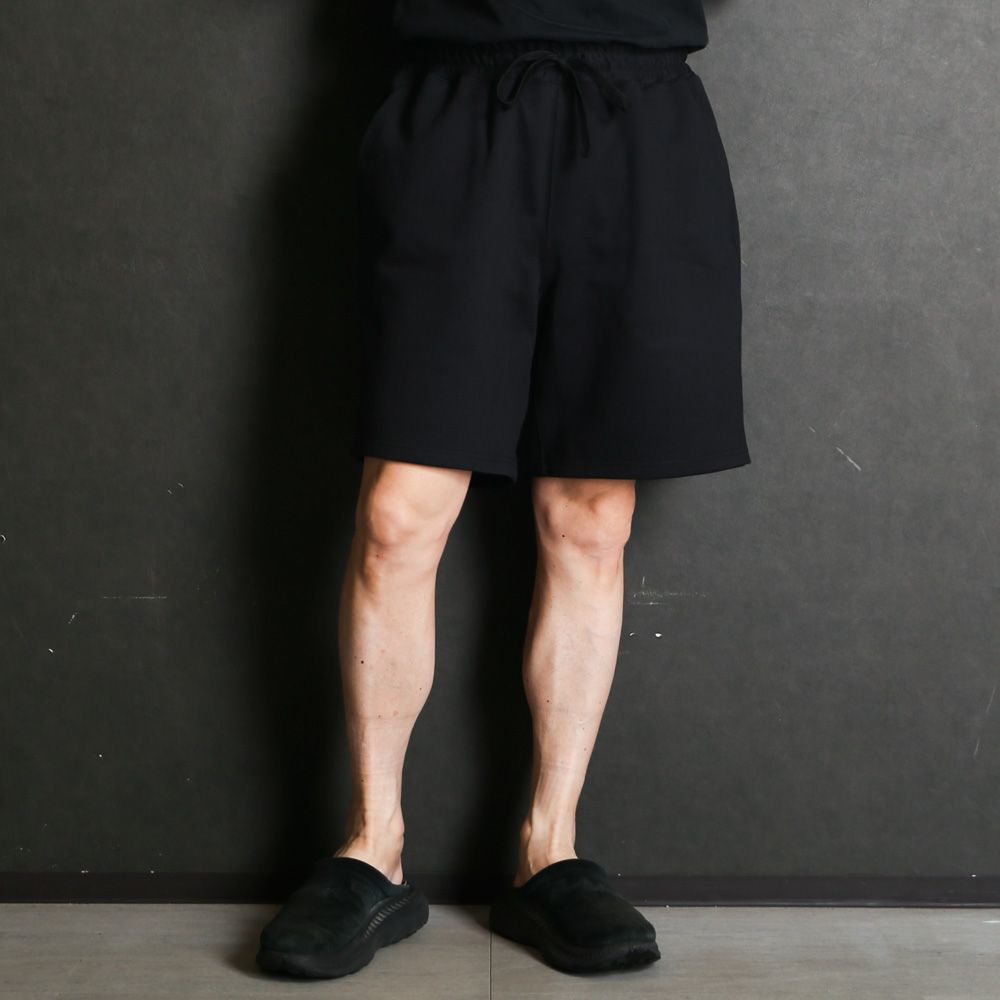 GYM SHORTS - BLACK / オーガニックコットンヘビー吊裏毛 - ジムショーツ / A26A09PT02B