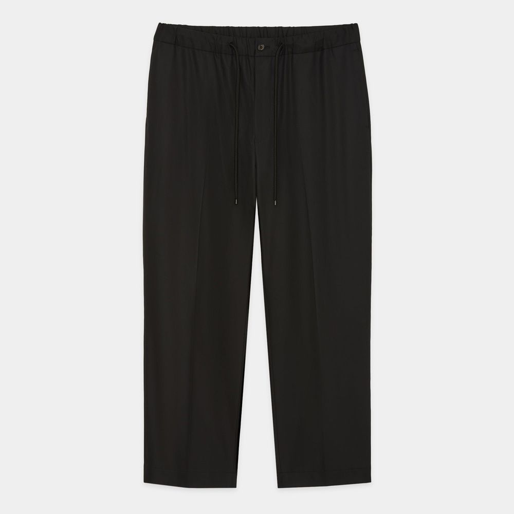 Flat Tapered Easy Trousers - Black / オーガニックGIZA60/3サバイバルクロス® - フラットテーパードイージートラウザーズ / A26C03PT01C