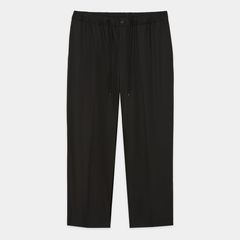 Flat Tapered Easy Trousers - Black / オーガニックGIZA60/3サバイバルクロス® - フラットテーパードイージートラウザーズ / A26C03PT01C